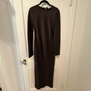 SAMSOE brown long sleeved dress